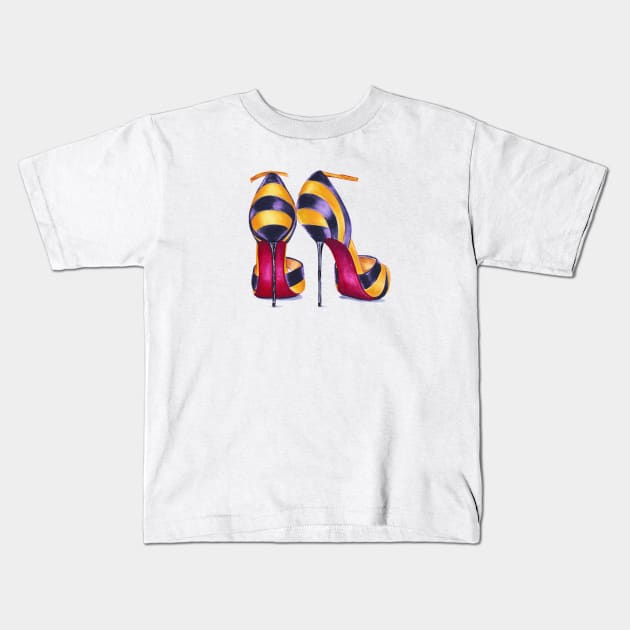 Women Pumps Kids T-Shirt by Svetlana Pelin